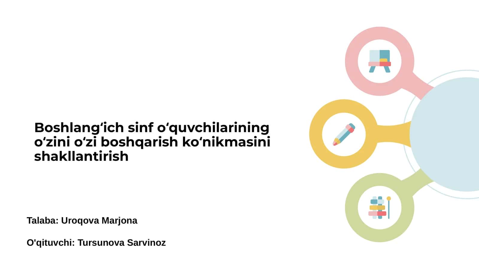 Oʻzini boshqarish koʻnikmasini shakllantirish