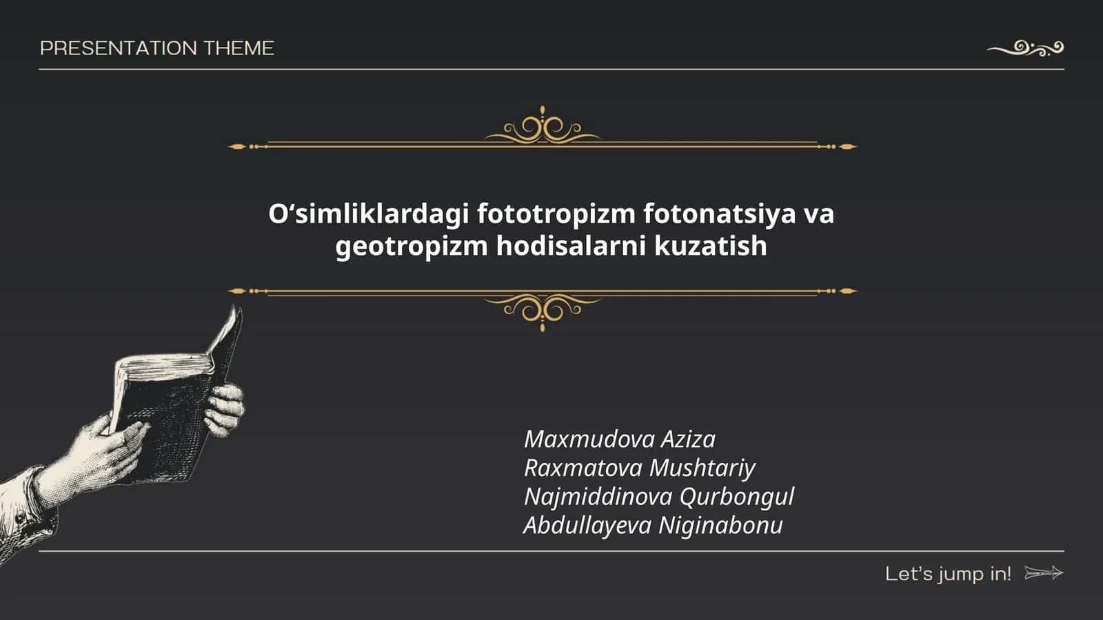 Oʻsimliklardagi fototropizm fotonatsiya va geotropizm hodisalarni kuzatish