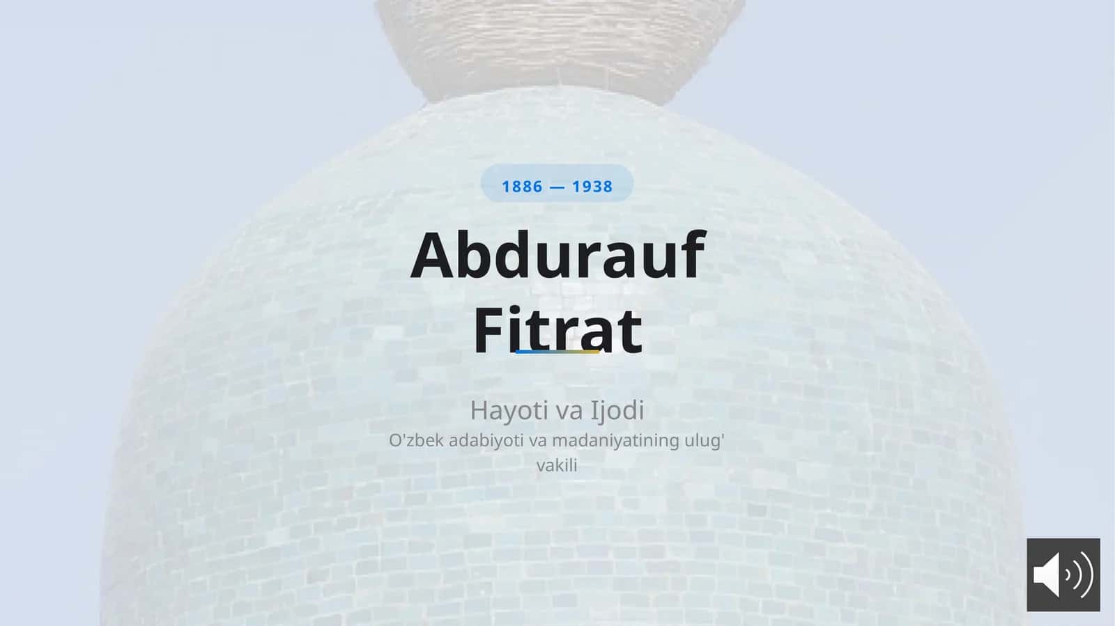 Abdurauf Fitrat Hayoti va Ijodi