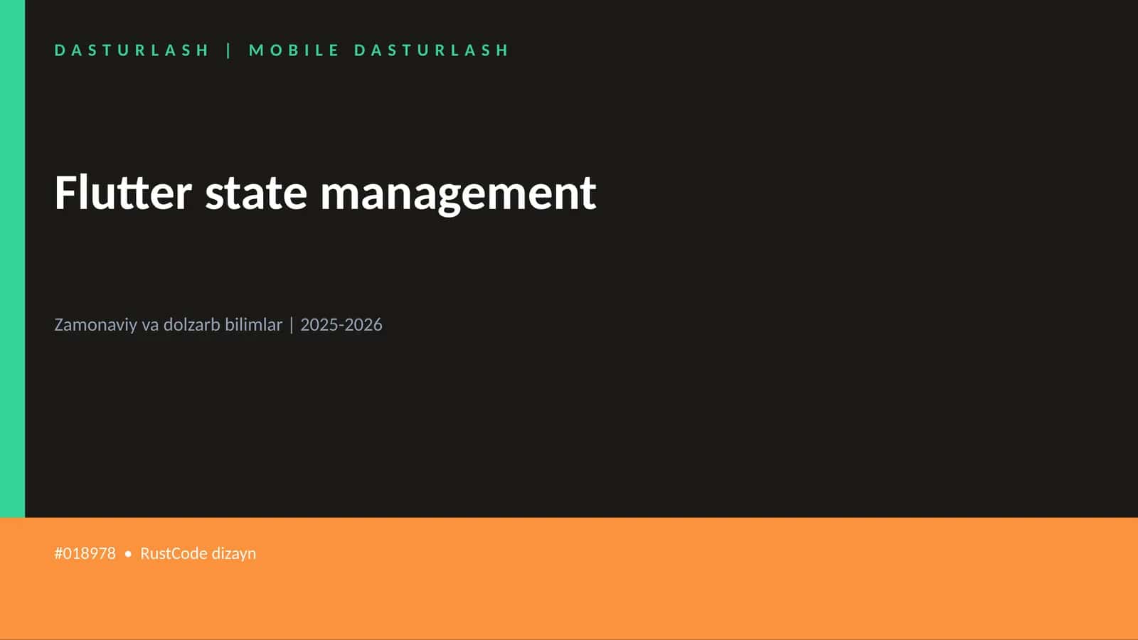 Flutter state management