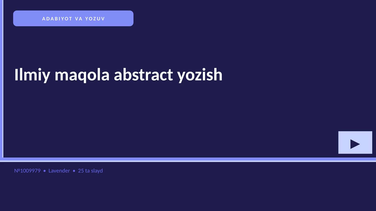 Ilmiy maqola abstract yozish