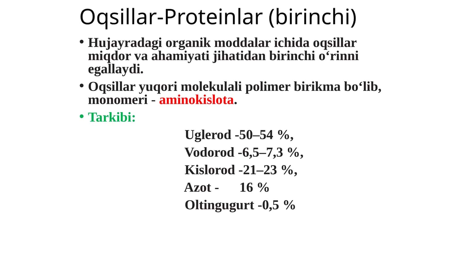 Oqsillar-Proteinlar(birinchi)