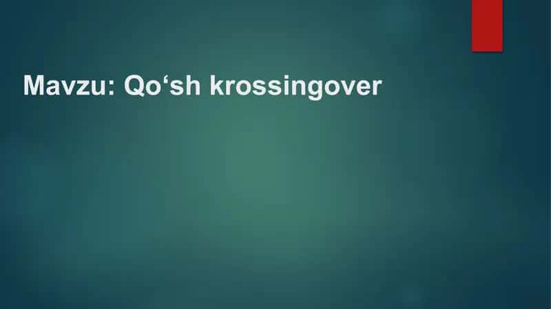 Qo‘sh krossingover