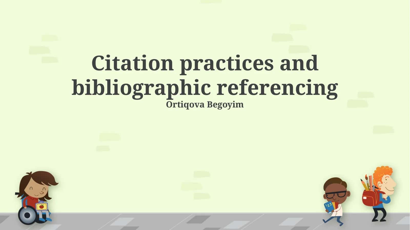 Citation practices and bibliographic referencing