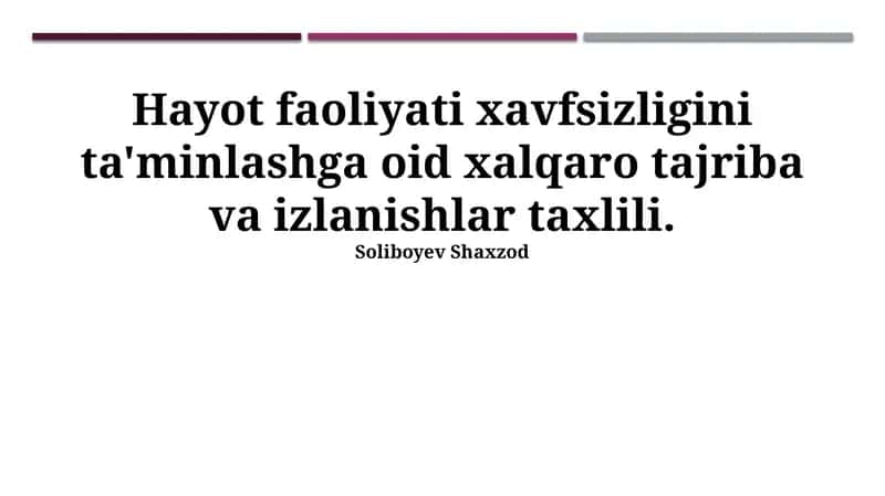 Texnologiyalar va innovatsiyalar