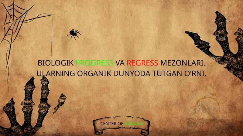 BIOLOGIKPROGRESSVAREGRESSMEZONLARI