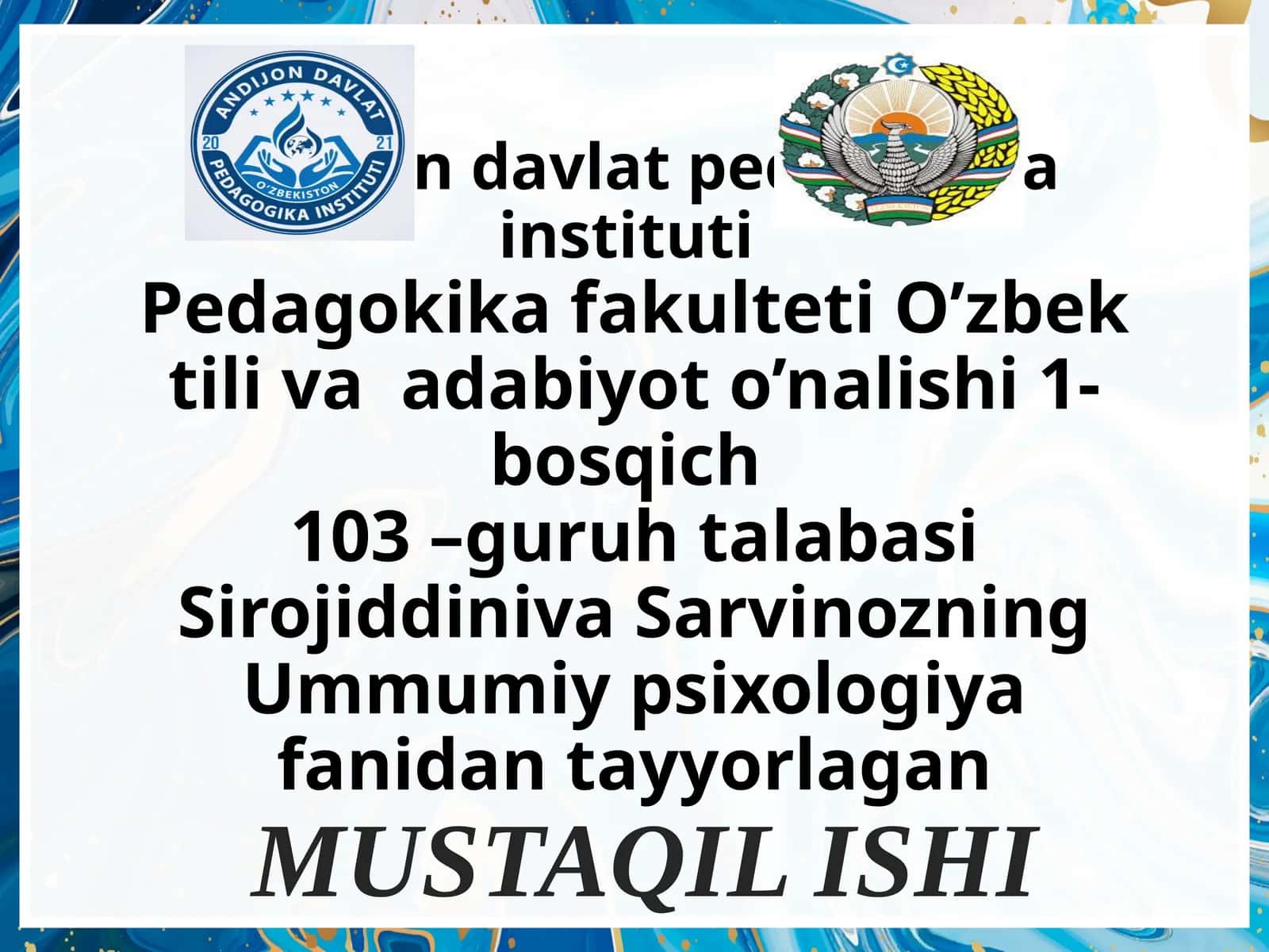 Oilap psixologiyasi