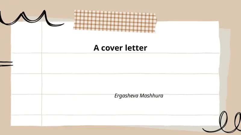 A cover letter