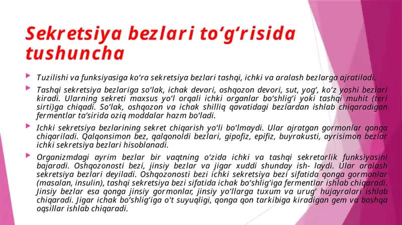 Sekretsiyabezlarito‘g‘risidatushuncha