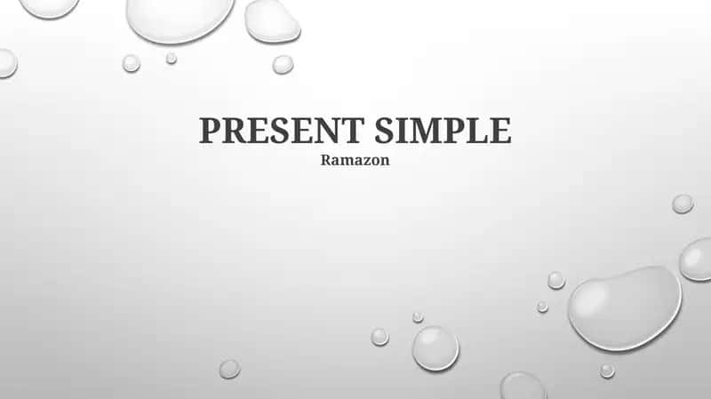 PRESENT SIMPLE