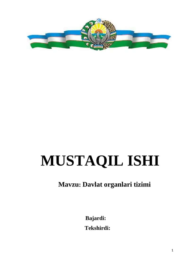 Davlat organlari tizimi