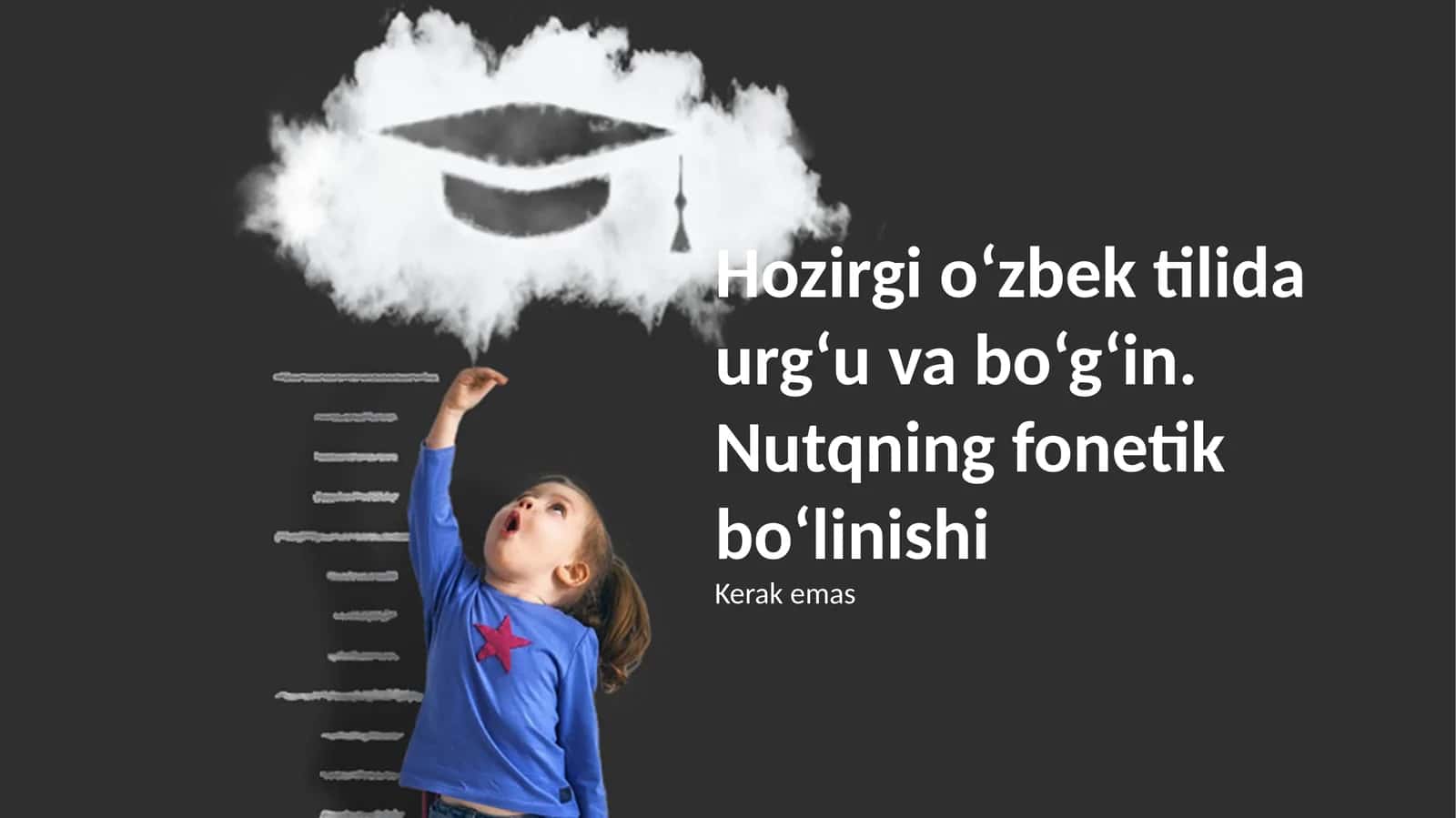 Hozirgi o‘zbek tilida urg‘u va bo‘g‘in. Nutqning fonetik bo‘linishi