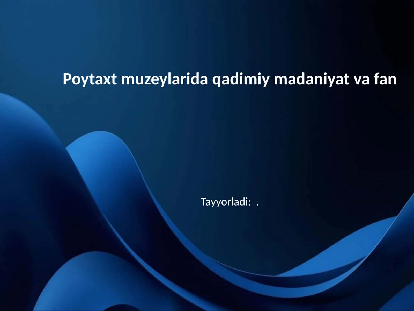 Poytaxt muzeylarida qadimiy madaniyat va fan