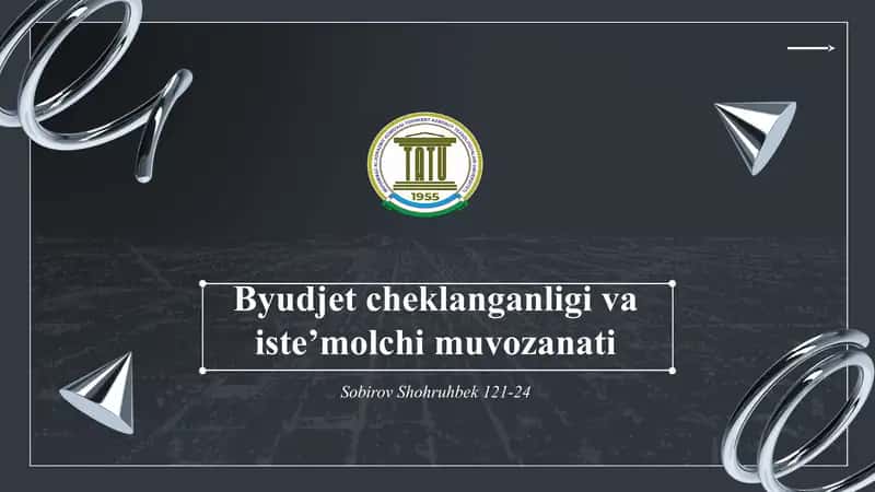 Byudjet cheklanganligi va iste’molchi muvozanati