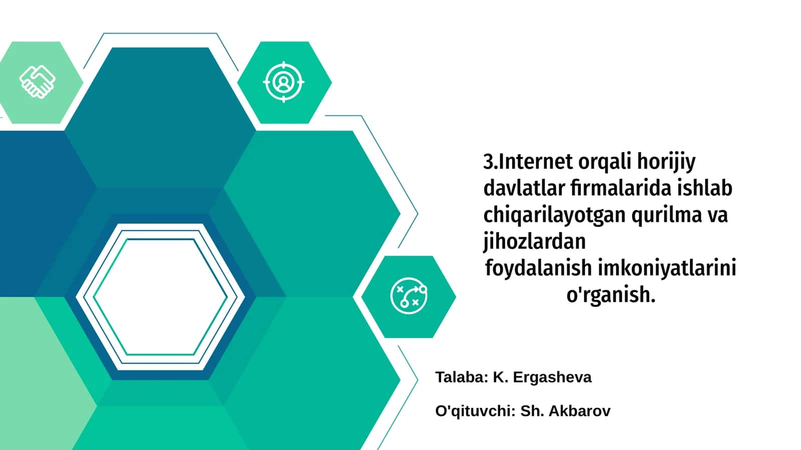 Internet orqali horijiy davlatlar firmalarida ishlab chiqarilayotgan qurilma va jihozlardan foydalanish imkoniyatlarini o'rganish
