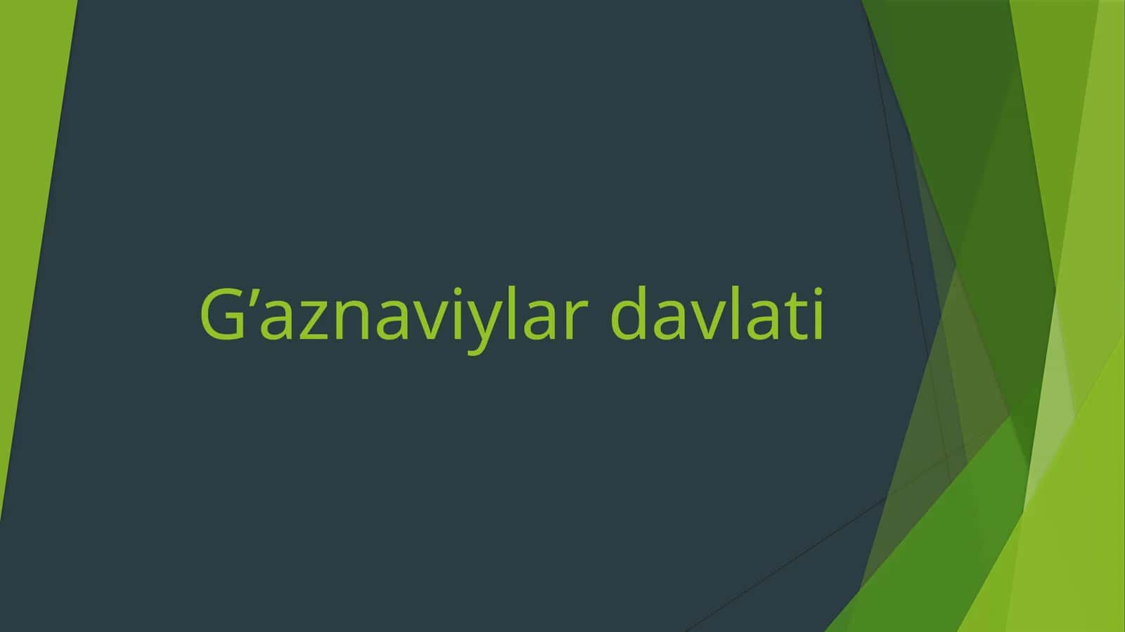 G’aznaviylar davlati