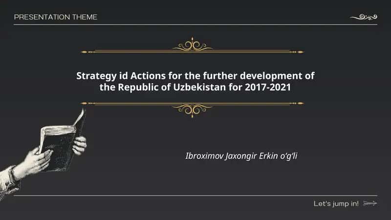 Strategy id Actions for the further development of the Republic of Uzbekistan for 2017-2021