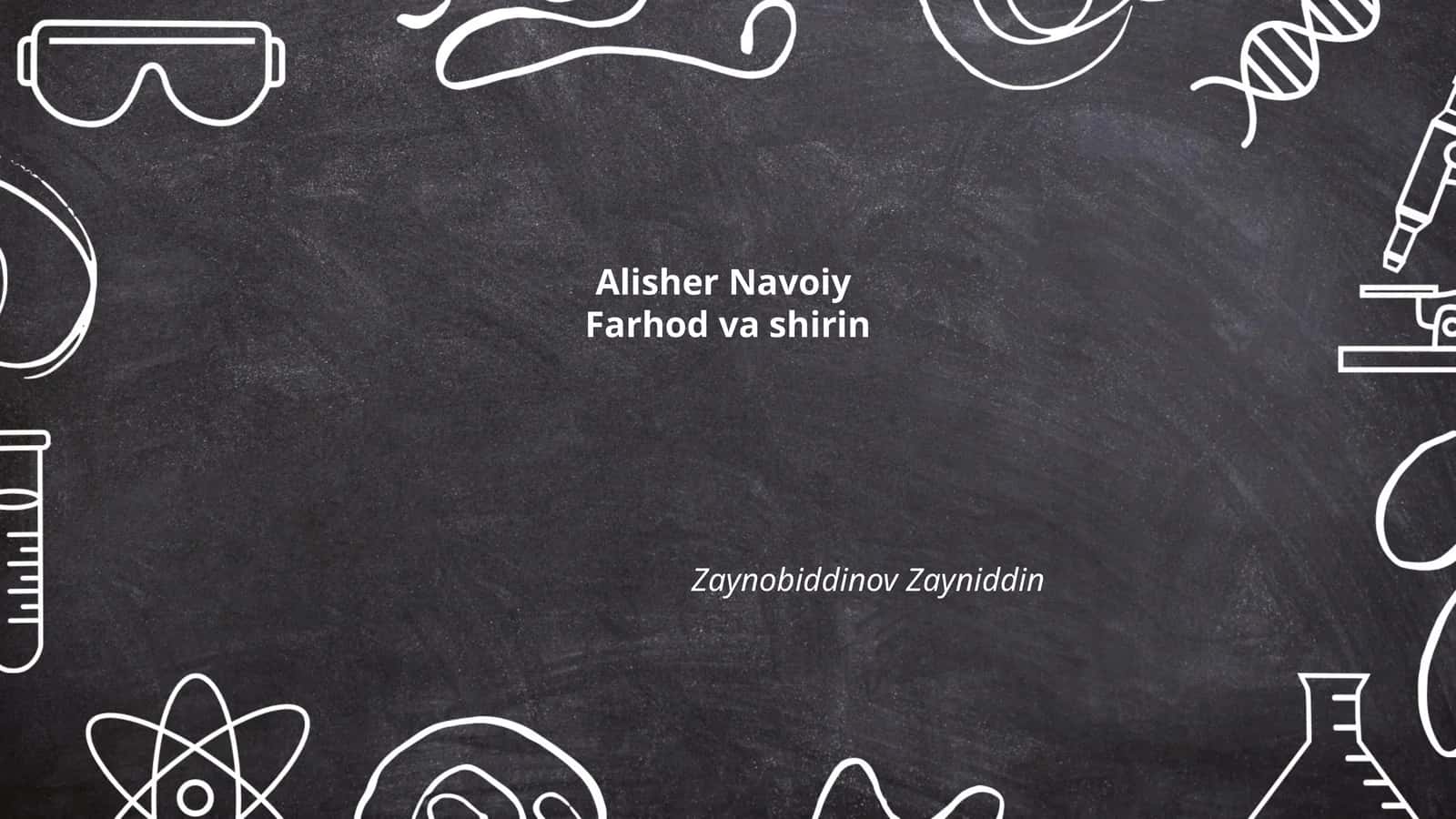 Farhod obrazining psixologik tahlili