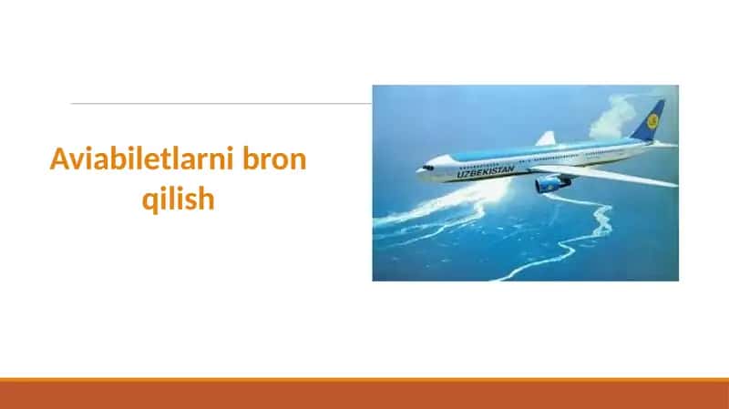 Aviabiletlarni bron qilish