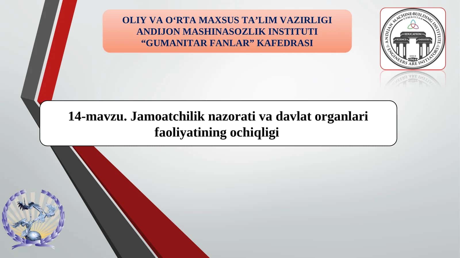 Jamoatchilik nazorati va davlat organlari faoliyatining ochiqligi