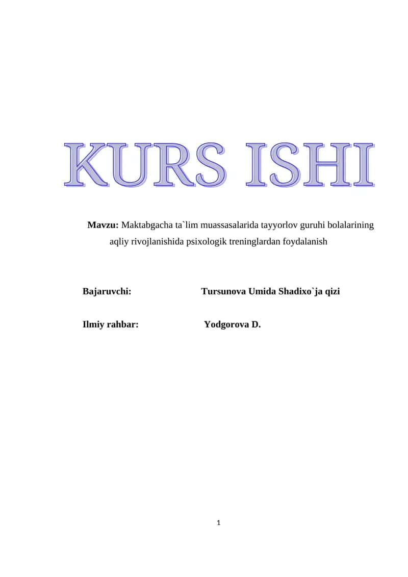 Diqqat kontsentratsiyasini eksperimental o'rganish.