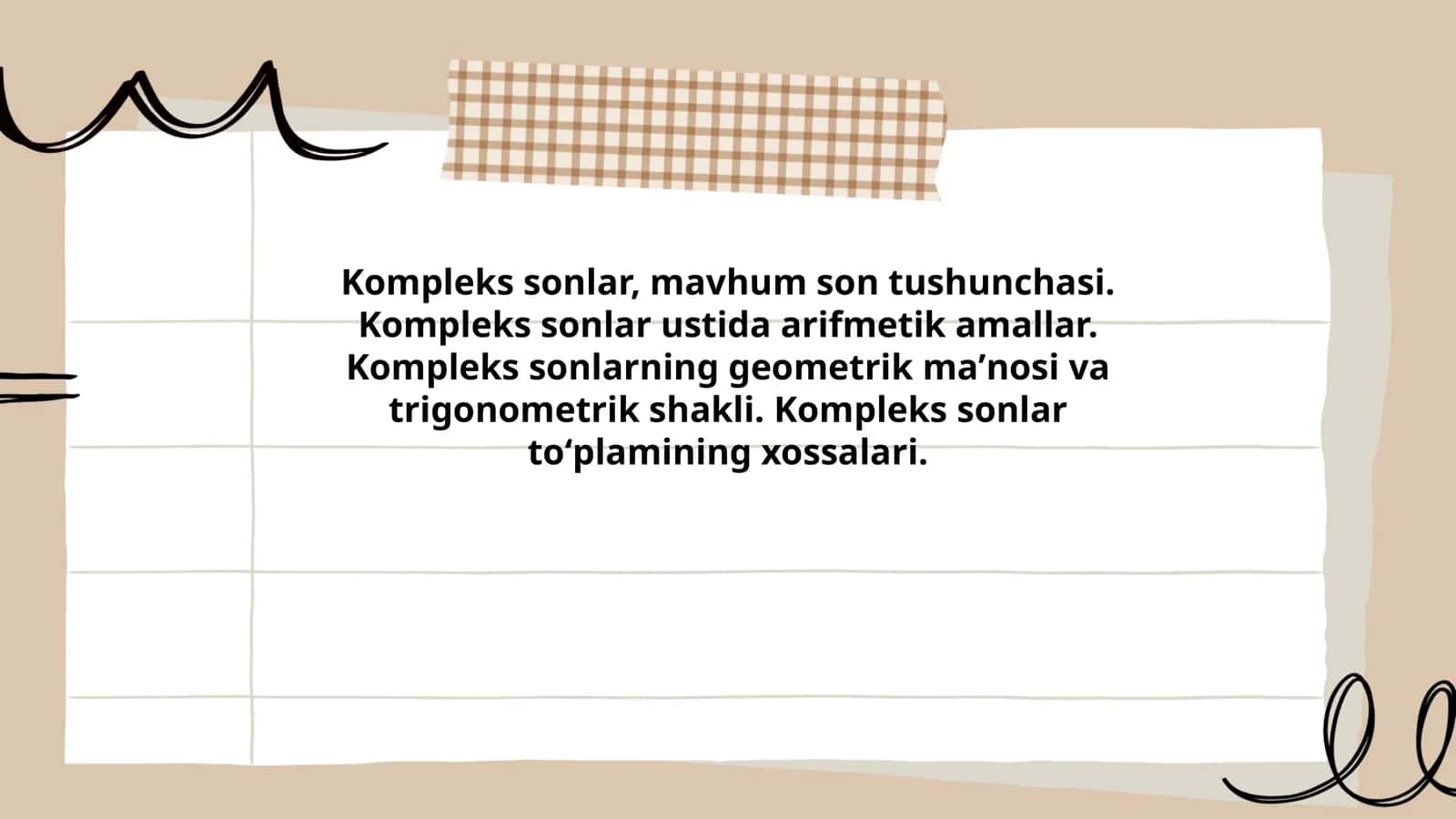 Kompleks sonlar