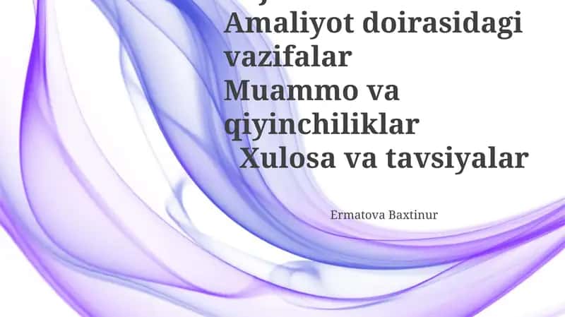 Muammolar va qiyinchiliklar