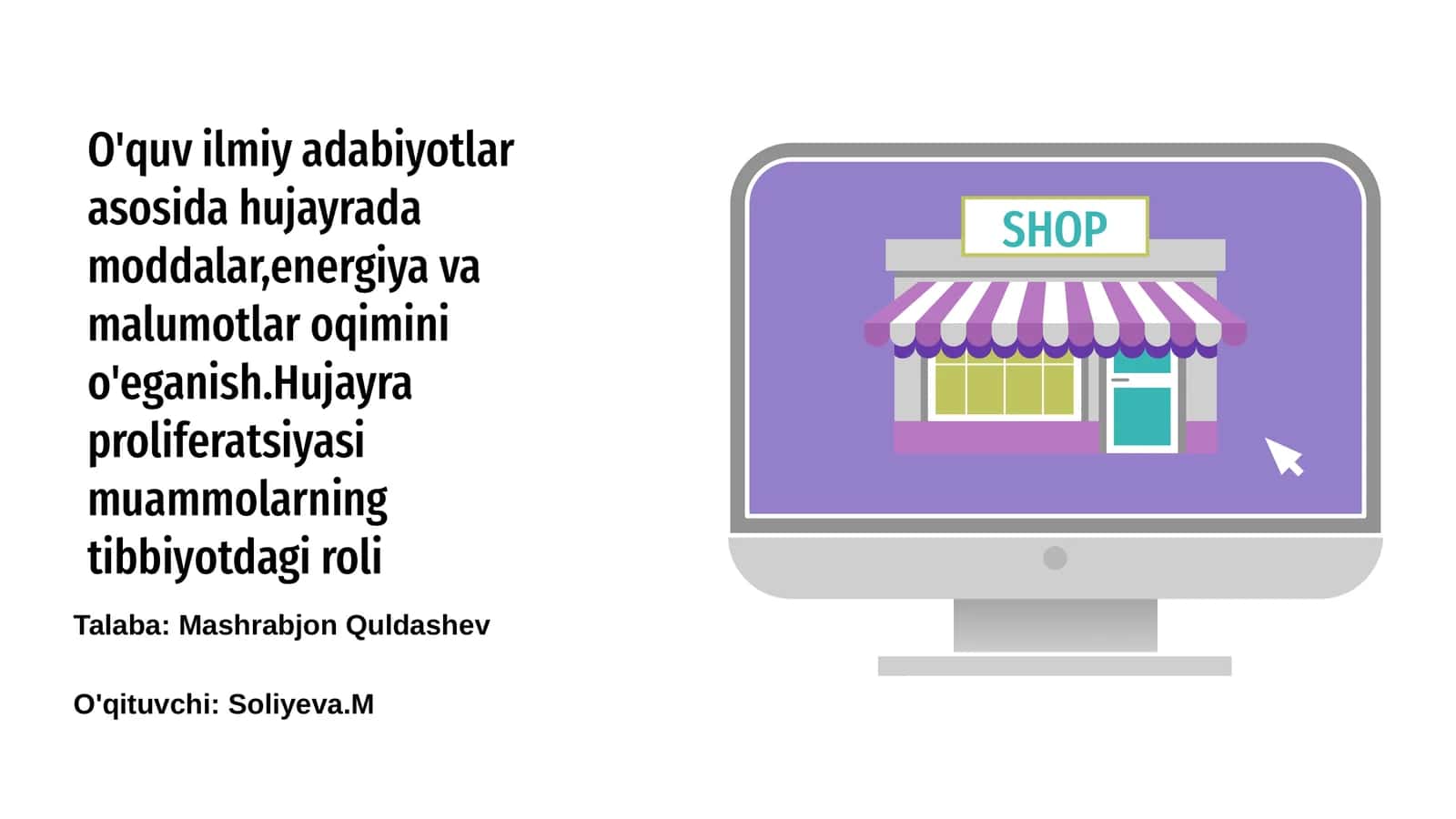 O'quv ilmiy adabiyotlar asosida hujayrada moddalar,energiya va malumotlar oqimini o'eganish