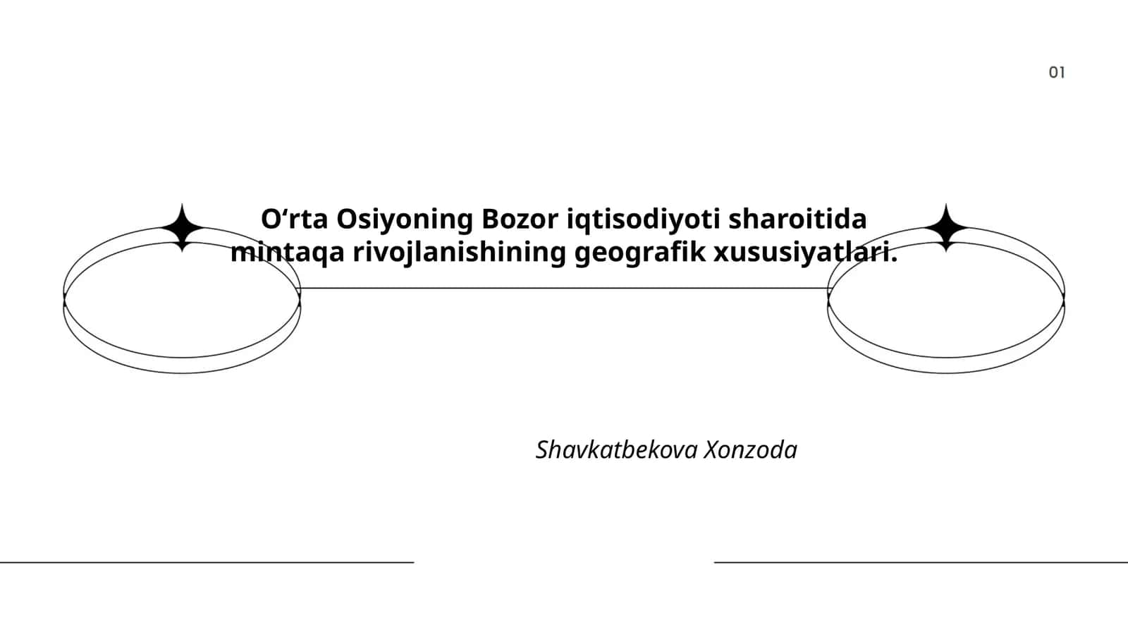 Oʻrta Osiyoning Bozor iqtisodiyoti sharoitida mintaqa rivojlanishining geografik xususiyatlari