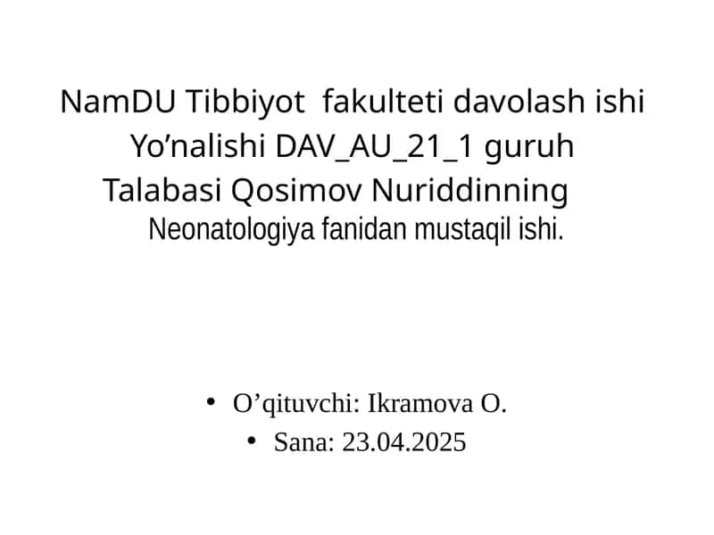Chaqaloqlar dabuyrak kasalliklari