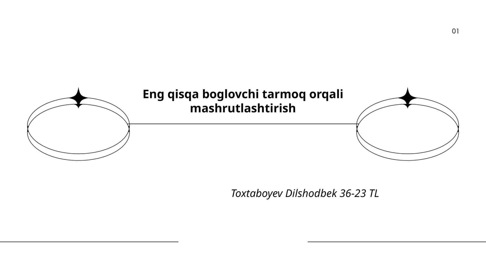 Eng qisqa bog‘lovchi tarmoq orqali mashrutlashtirish