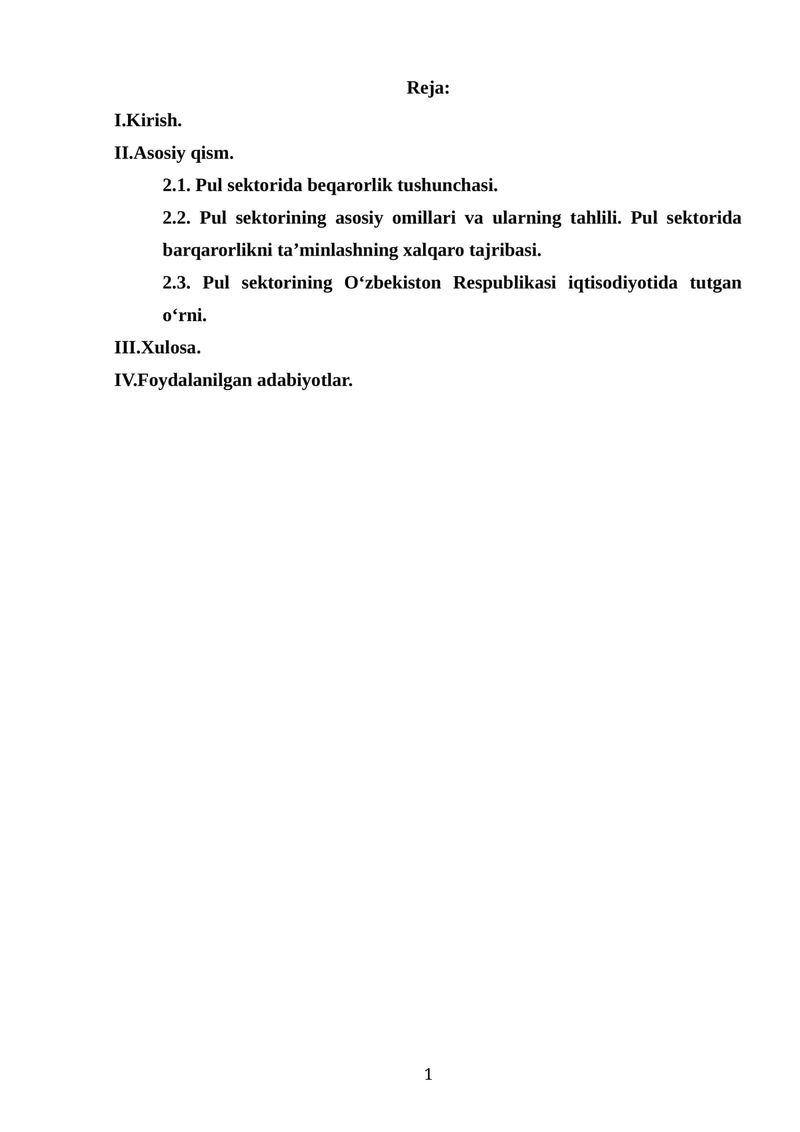 Pul Sektorida Barqarorlik va Iqtisodiy Rivojlanish || Makroiqtisodiyot Pul sektori