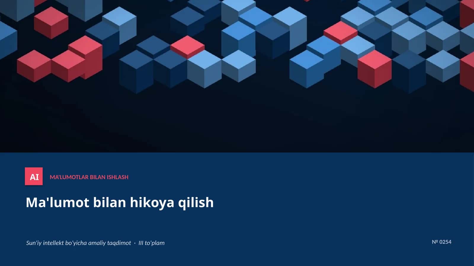 Ma'lumotlar Bilan Ishlash