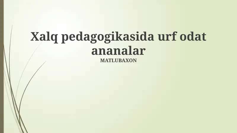 Marosimlar va bayramlar orqali tarbiya berish