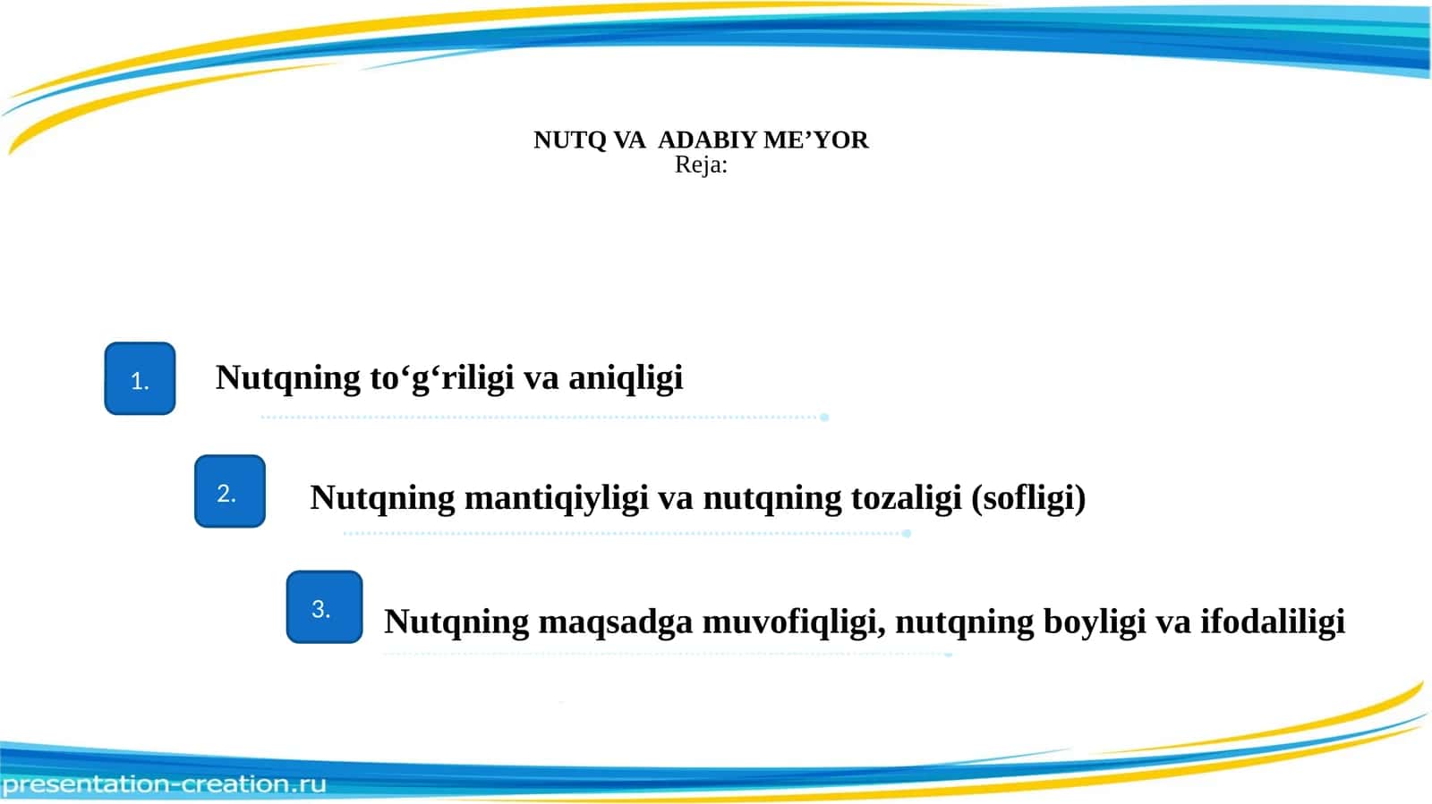 NUTQ VA ADABIY ME’YOR