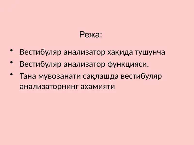 Вестибуляр анализатор