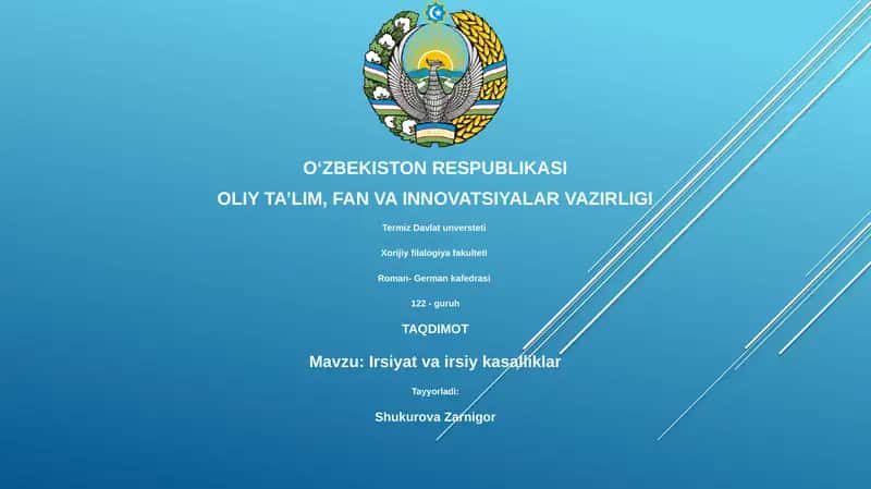 Irsiyat va irsiy kasalliklar