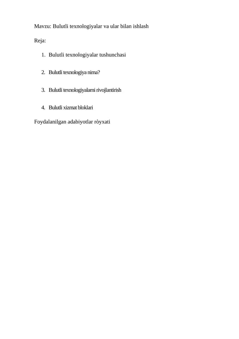 Bulutli texnologiyalar