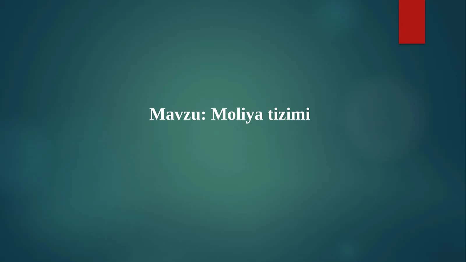 Moliya tizimi