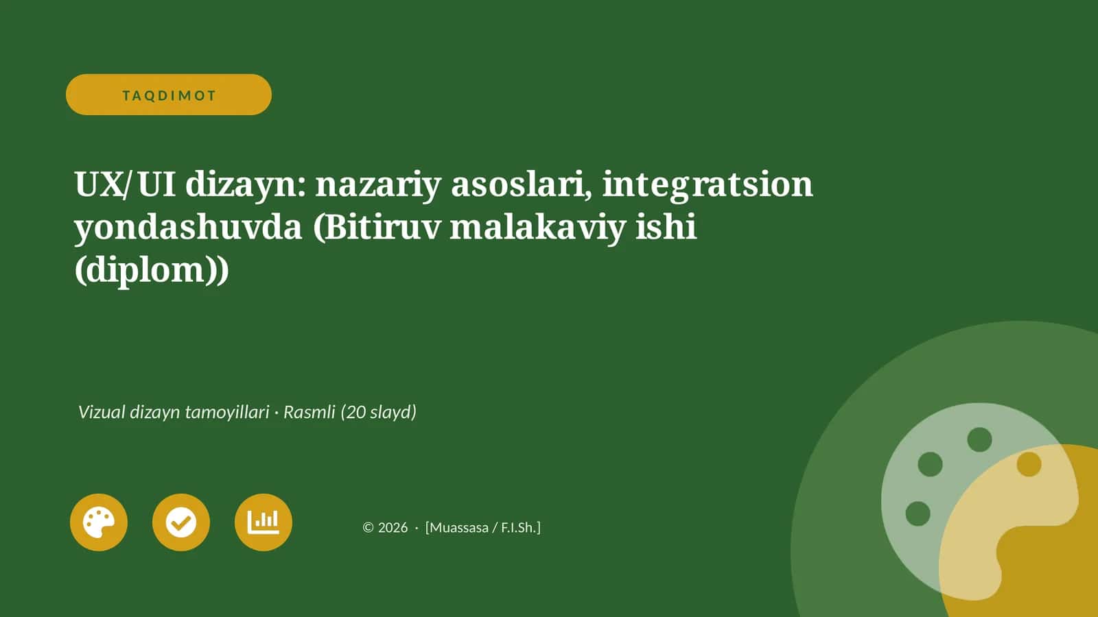 UX/UI dizayn: nazariy asoslari, integratsion yondashuvda (Bitiruv malakaviy ishi (diplom))