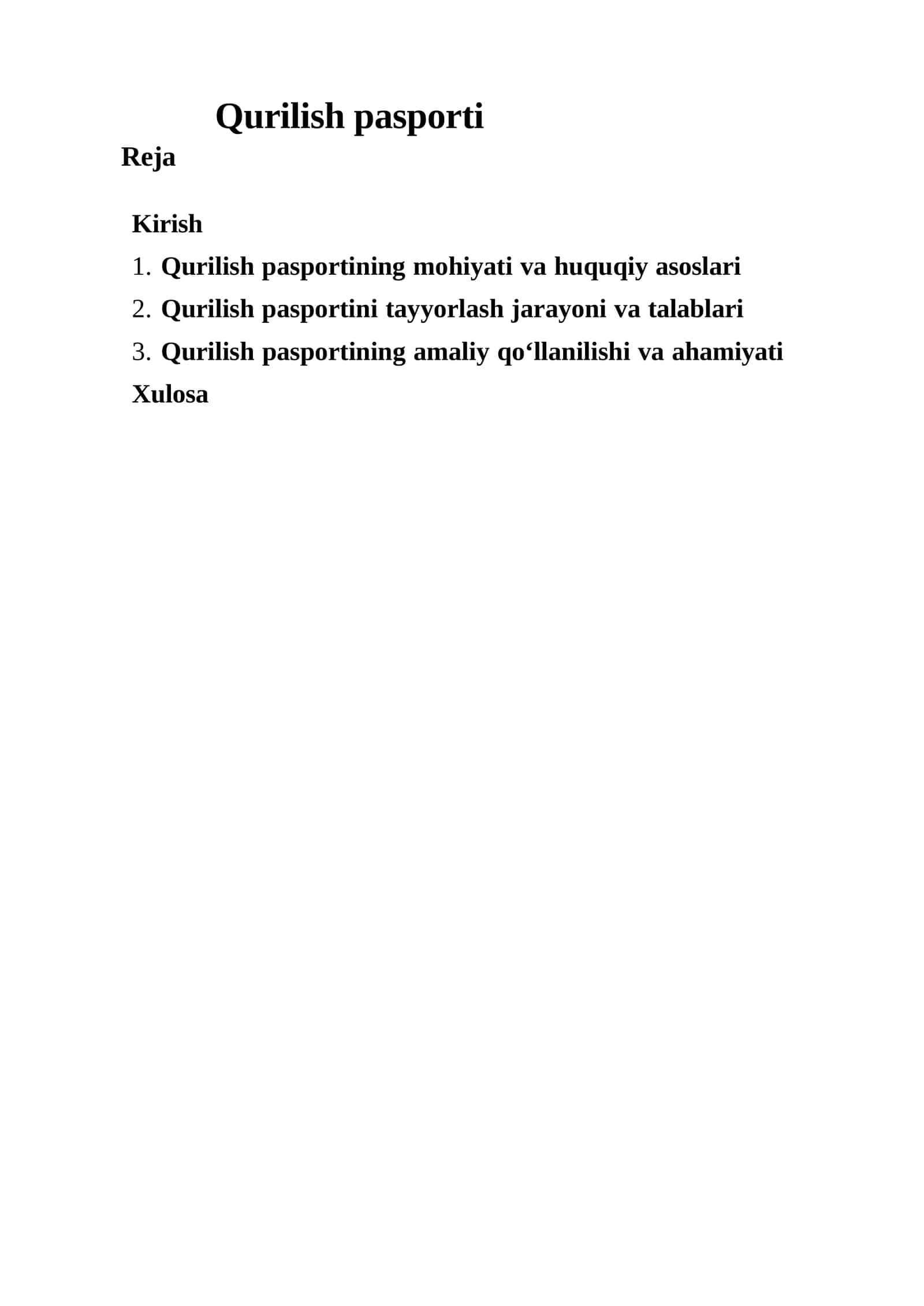 Qurilish pasporti