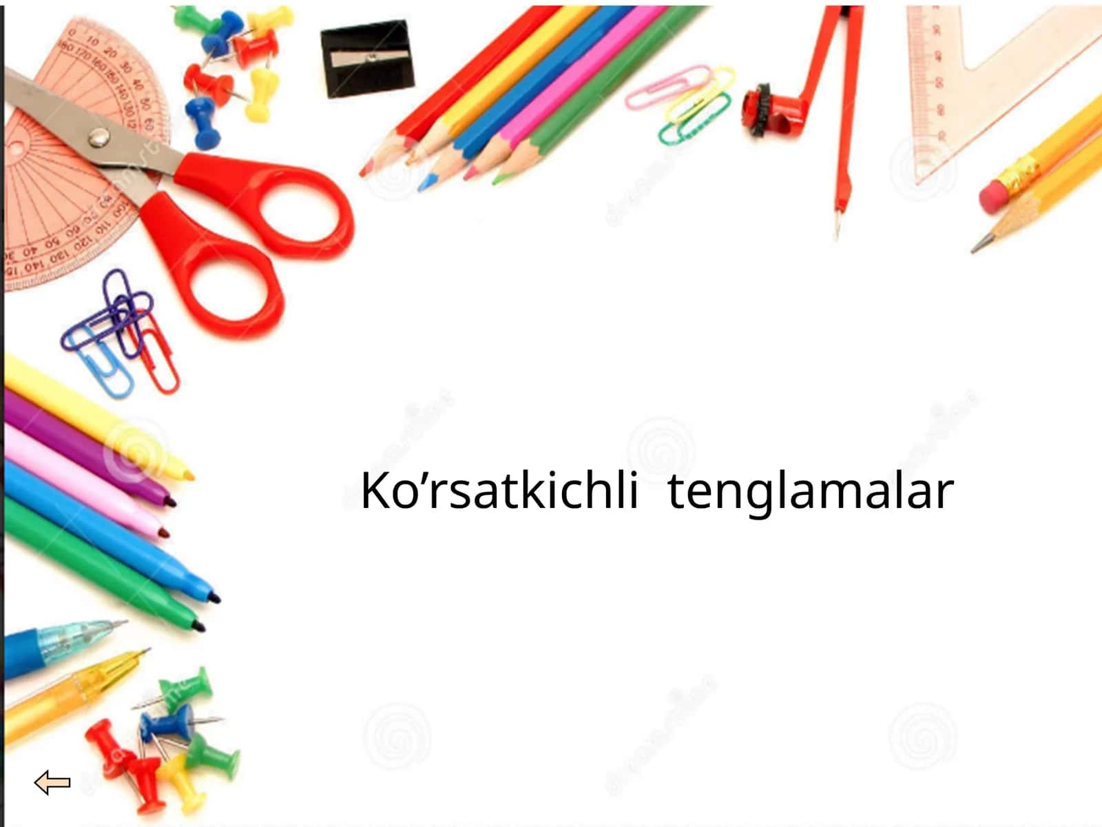 Algebraik tenglama va uning yechilish sxemasi