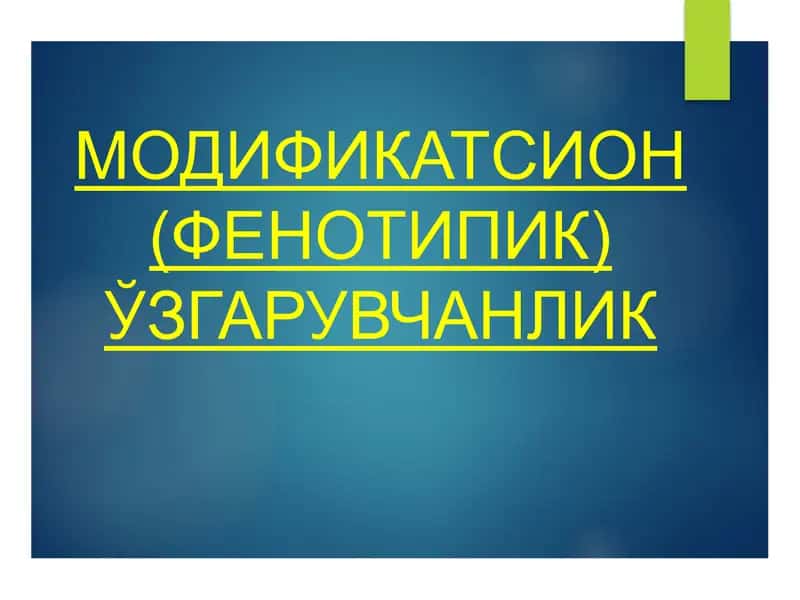 Фенотипик ўзгарувчанлик