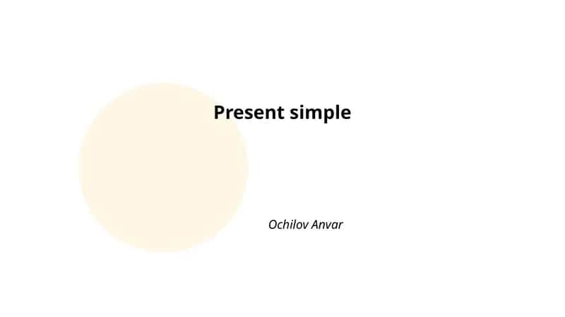 Present simple
