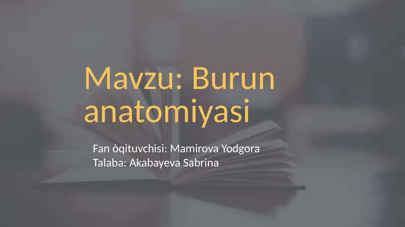 Burunanatomiyasi