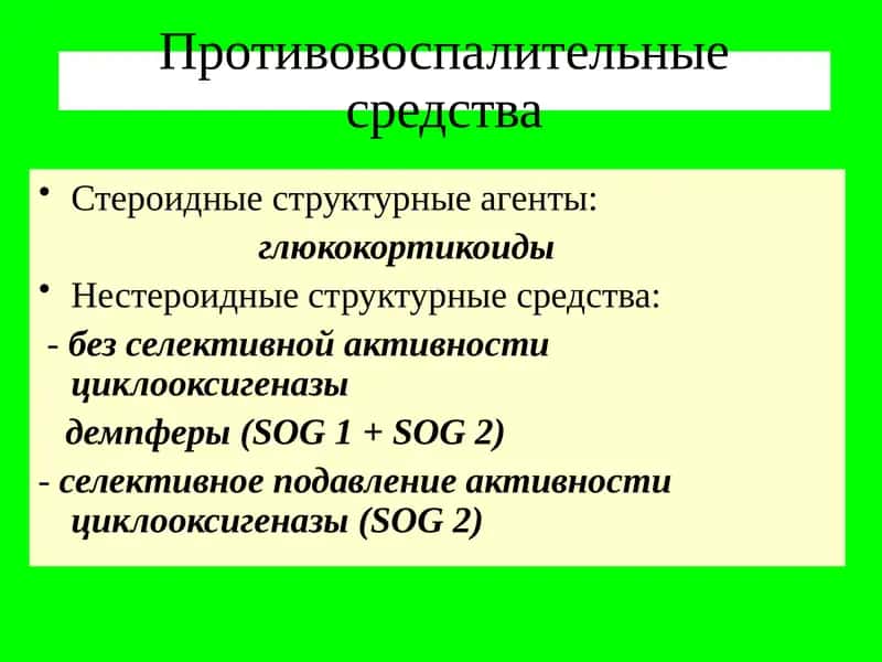 Противовоспалительные средства
