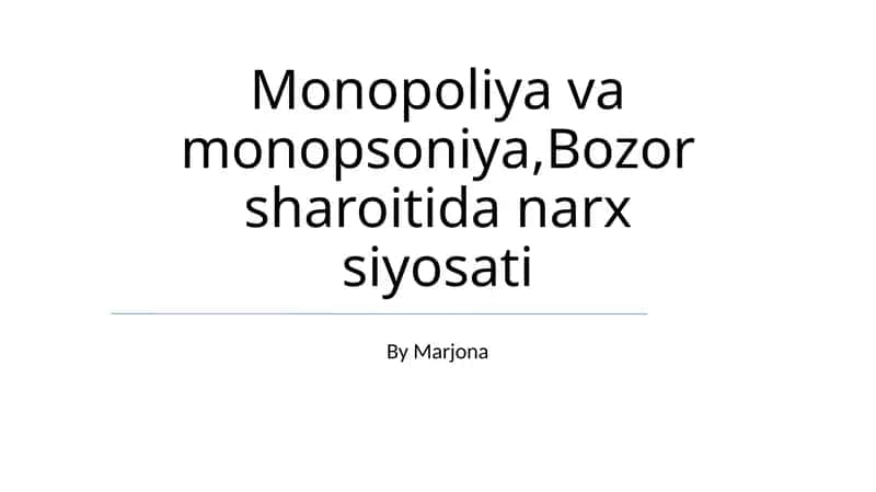 Monopoliya va monopsoniya, Bozor sharoitida narx siyosati