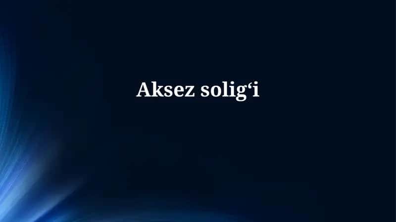 Aksezsoligʻi