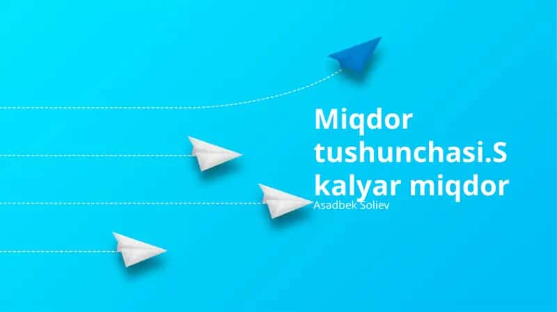 Skalyar Miqdorlar