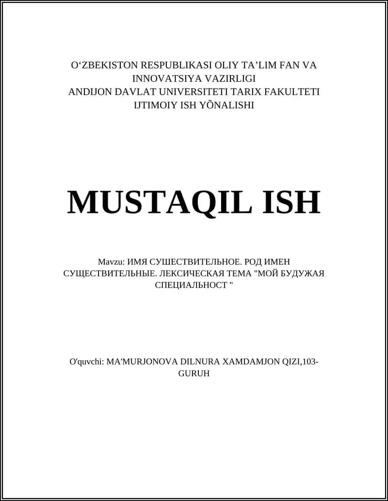 Kasb nomlari (ism)